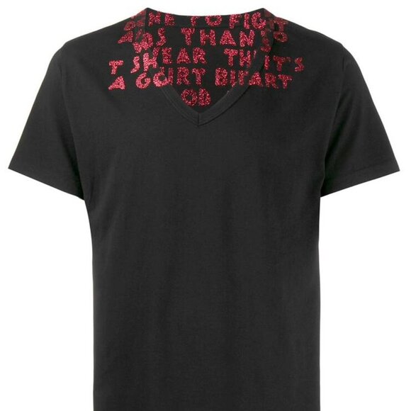 BNWT AW19 MAISON MARGIELA AIDS GLITTER PRINT TSHIRT S - Picture 14 of 14